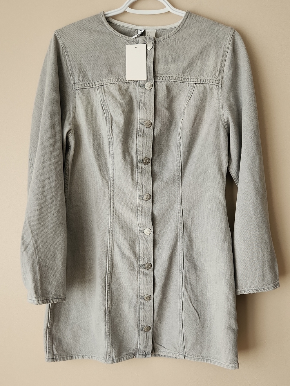 H&M Light Gray Denim Dress 🩶🤍